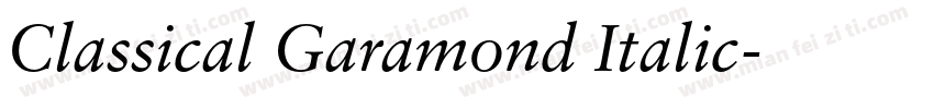 Classical Garamond Italic字体转换